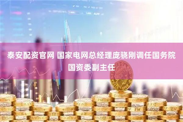 泰安配资官网 国家电网总经理庞骁刚调任国务院国资委副主任